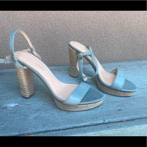 Talbots Rope heel Vachetta leather strappy sandal